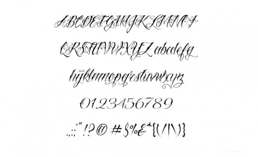 Vtc Nue Tattoo Script Font VtcNueTattooScript font