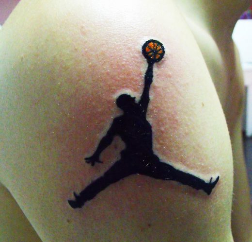 Trendy Playing Basketball on Upper Arm