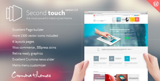 Second Touch - Powerful Metro Styled Theme