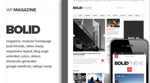 Bolid - Responsive News, Magazine and Blog Theme
