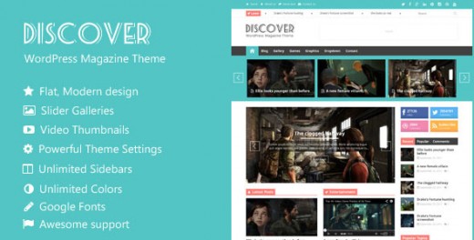 Discover - Flat WordPress Magazine Theme