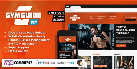 Gym Guide - Fitness Sport WordPress Theme