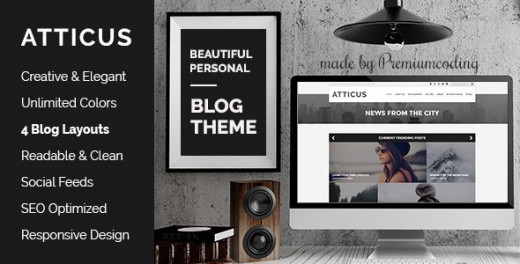 Atticus - Minimal & Personal WordPress Blog Theme
