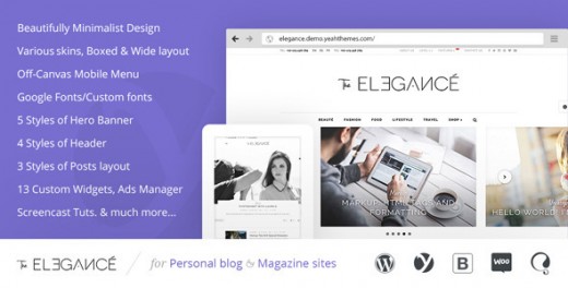 Elegance - A Flawlessly Minimalist Blogging Theme