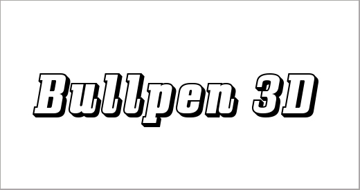Bullpen 3D Font