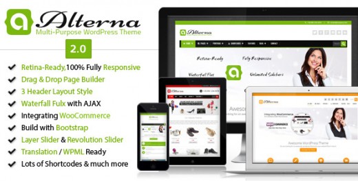 Alterna - Retina Responsive WordPress Theme