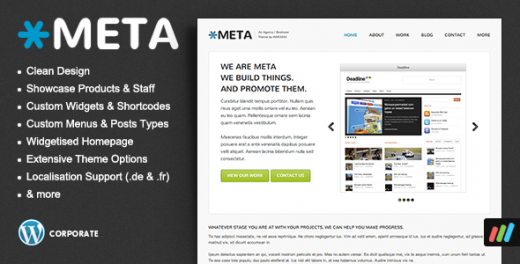 Meta Agency, Business and Corporate WP Theme