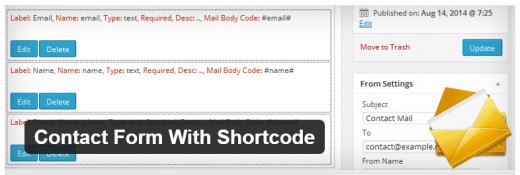 Contact Form With Shortcode