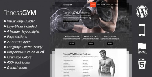 FitnessGYM - WordPress Sport, Fitness Theme