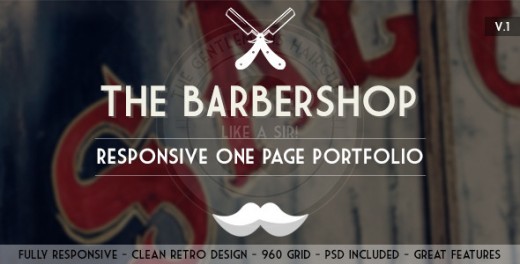 The Barbershop - Responsive Portfolio WP Theme