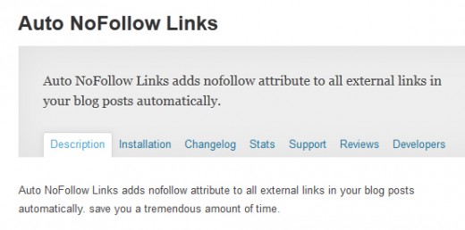 Auto NoFollow Links