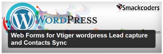 Web Forms for Vtiger WordPress Lead Capture and Contacts Sync