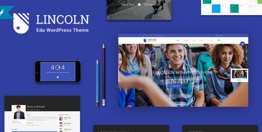 Lincoln - Education Material Design WordPress Theme