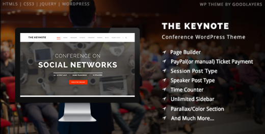 The Keynote - Conference, Event, Meeting WordPress Theme